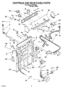 CONTROLS AND REAR PANEL PARTS Diagram and Parts List for IAS5000RQ1  Inglis Washer