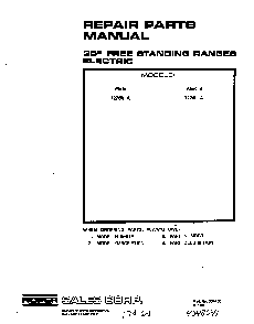 Front Cover Diagram and Parts List for 2276*1A  Roper Range