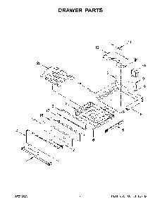 Drawer Parts Diagram and Parts List for YKSEB900EWH6  KitchenAid Range