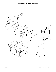 Upper Door Parts Diagram and Parts List for KFGD500ESS06  KitchenAid Range