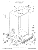 CABINET PARTS Diagram and Parts List for KSRG25FVMS04  KitchenAid Refrigerator