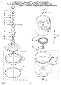 AGITATOR, BASKET, AND TUB Diagram and Parts List for LSC6244AZ0  Whirlpool Washer