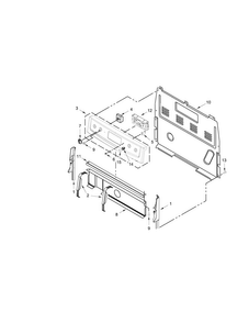Control Panel Parts Diagram and Parts List for WFE540H0EB0  Whirlpool Range