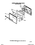 LOWER OVEN DOOR Diagram and Parts List for KEBI241WBL2  KitchenAid Wall Oven
