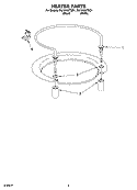 HEATER PARTS Diagram and Parts List for DU1245XTSB1  Whirlpool Dishwasher