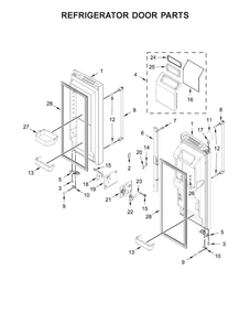 Part Location Diagram of W11098862 Whirlpool Cantilever Bin