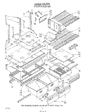 SHELF Diagram and Parts List for ET22DMXTF00  Whirlpool Refrigerator