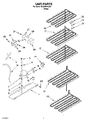 UNIT Diagram and Parts List for EV200FXKQ03  Whirlpool Freezer