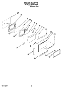 DOOR PARTS Diagram and Parts List for RY160LXTS0  Whirlpool Range