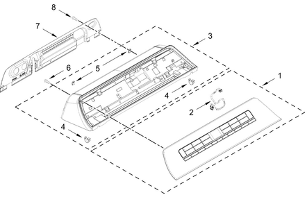 Console Parts Diagram and Parts List for WTW8127LC2,WTW8127LW2  Whirlpool Washer