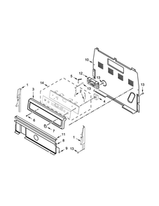 Control Panel Parts Diagram and Parts List for WFE905C0ES0  Whirlpool Range