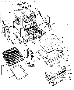 Oven And Broiler Parts Diagram and Parts List for 1553546701  Kenmore Range