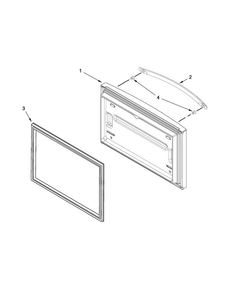 Freezer Door Parts Diagram and Parts List for 5VGF25SNEA00  Whirlpool Refrigerator