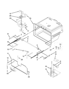 Freezer Liner Parts Diagram and Parts List for GI0FSAXVY012  Whirlpool Refrigerator