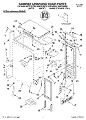 CABINET LINER AND DOOR, LITERATURE Diagram and Parts List for KUIS155HBT3  KitchenAid Ice Maker