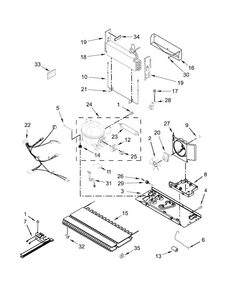 Unit Parts Diagram and Parts List for WRB329DMBB00  Whirlpool Refrigerator