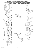 MOTOR AND ICE CONTAINER PARTS Diagram and Parts List for ED2JHAXTL02  Whirlpool Refrigerator