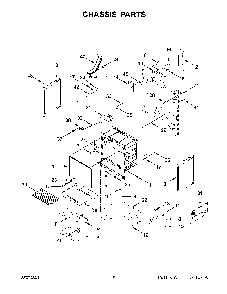 04 - Chassis Parts Diagram and Parts List for YMER6600FB3  Whirlpool Range