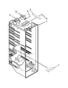 Refrigerator Liner Parts Diagram and Parts List for 10641122213  Kenmore Refrigerator