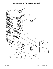 Refrigerator Liner Parts Diagram and Parts List for KRSC700HPS04  KitchenAid Refrigerator