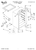 CABINET Diagram and Parts List for EL05CCXDW00  Whirlpool Refrigerator