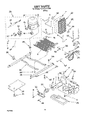 UNIT Diagram and Parts List for 7GD22DFXFW03  Whirlpool Refrigerator