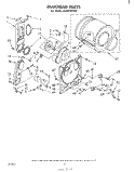 BULKHEAD Diagram and Parts List for LG3001XPW0  Whirlpool Dryer
