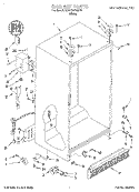 CABINET Diagram and Parts List for 3XARG478GF00  Whirlpool Refrigerator