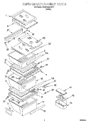 REFRIGERATOR SHELF Diagram and Parts List for 3XARG498WP01  Whirlpool Refrigerator