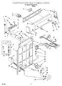 CONTROLS AND REAR PANEL Diagram and Parts List for RAB3132EW0  Roper Washer