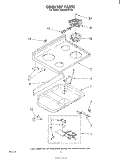 COOKTOP Diagram and Parts List for RF363PXPT0  Whirlpool Range