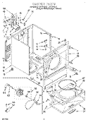 SECTION Diagram and Parts List for LEC7646DQ1  Whirlpool Dryer