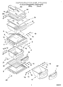 REFRIGERATOR SHELF Diagram and Parts List for KSRS22KGBT01  KitchenAid Refrigerator