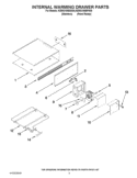 INTERNAL WARMING DRAWER PARTS Diagram and Parts List for KEWS105BPA00  KitchenAid Warming Drawer