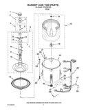 BASKET AND TUB PARTS Diagram and Parts List for WTW4700YQ0  Whirlpool Washer