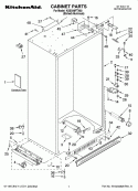 CABINET PARTS Diagram and Parts List for KSSO48FTX03  KitchenAid Refrigerator
