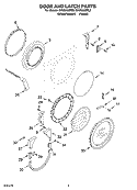 DOOR AND LATCH PARTS Diagram and Parts List for GHW9460PL2  Whirlpool Washer