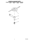 LOWER WASHARM PARTS Diagram and Parts List for DU1100XTPBA  Whirlpool Dishwasher