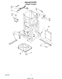 FRAME Diagram and Parts List for TF4500XRP2  Whirlpool Trash Compactor