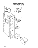 FREEZER LINER Diagram and Parts List for TS22BRXAW00  Whirlpool Refrigerator