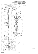 GEARCASE Diagram and Parts List for LSR6233DN0  Whirlpool Washer