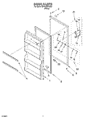 DOOR PARTS Diagram and Parts List for EV150FXKQ05  Whirlpool Freezer