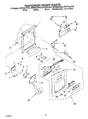 DISPENSER FRONT PARTS Diagram and Parts List for KSRS25ILBL00  KitchenAid Refrigerator