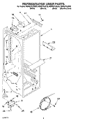 REFRIGERATOR LINER PARTS Diagram and Parts List for KSRS27ILSS03  KitchenAid Refrigerator