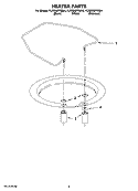 HEATER PARTS Diagram and Parts List for KUDS02FRWH4  KitchenAid Dishwasher