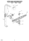 UPPER WASH AND RINSE PARTS Diagram and Parts List for KUDS01DLBT2  KitchenAid Dishwasher