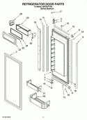 REFRIGERATOR DOOR PARTS Diagram and Parts List for KBFO42FTX03  KitchenAid Refrigerator