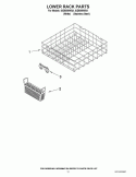 LOWER RACK PARTS Diagram and Parts List for IUD8000WS4  Whirlpool Dishwasher