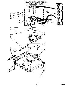 Machine Base Diagram and Parts List for 6MAX5133VW1  Whirlpool Washer