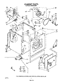 CABINET Diagram and Parts List for CE2950XSW0  Whirlpool Dryer